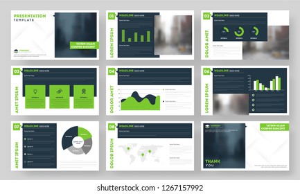 Corporate Industry Presentation Template Infographic Elements Stock ...