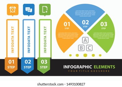 Corporate infographic design, can be used for workflow layout, diagram, annual report, web design. Business concept with 3 options, steps or processes