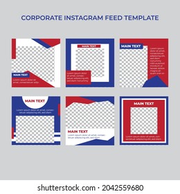 Corporate instagram feeds design template and match for your official instagram account