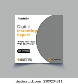 Corporate Instagram square banner template