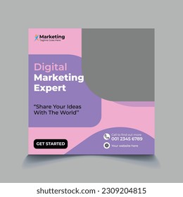 Corporate Instagram square banner template