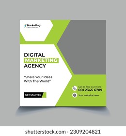 Corporate Instagram square banner template