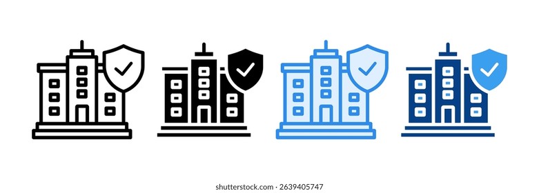 Corporate Insurance Icon Set Multiple Style Collection