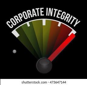 Corporate Integrity Meter Sign Concept Illustration Design Graphic