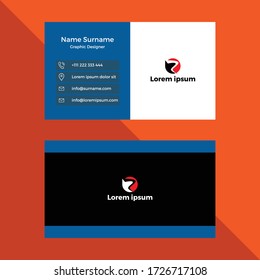 Corporate international business card template design.