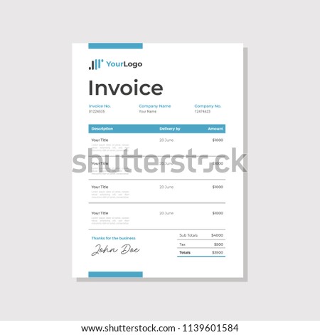 Corporate Invoice Design