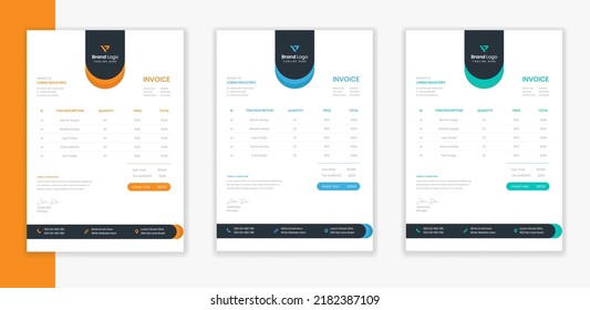 Corporate Invoice Design template bundle
