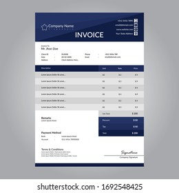 Corporate Invoice Design Template For Sales