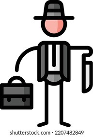 corporate isolated design element stock illustration. Vector on a white background