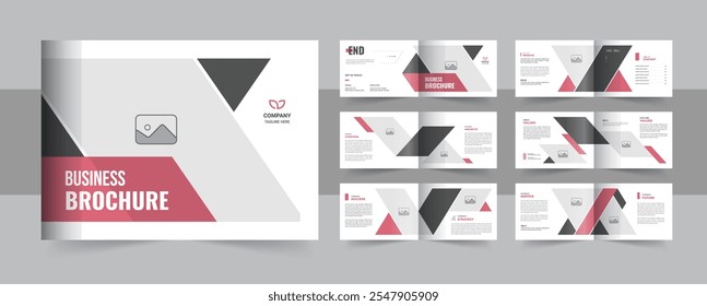 corporate landscape business brochure design template, Brand Style, Brand Identity or company brochure design layout. Creative Proposal Template, Landscape Proposal, Print Ready