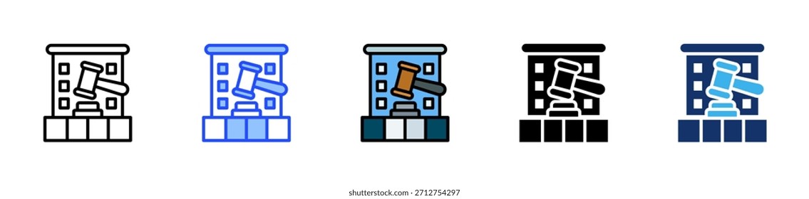 Corporate Law Icon Collection With Multiple Styles