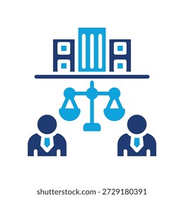 Ilustração vetorial mista de ícones de direito corporativo