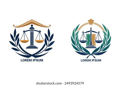 Corporate Law Icon: Strong, professional logo with sword and scale. Perfect for law firms.