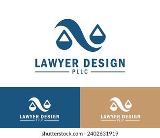 Corporate law trend line logo icon vector design. Universal law, lawyer, sword scale column creative premium symbol idea.