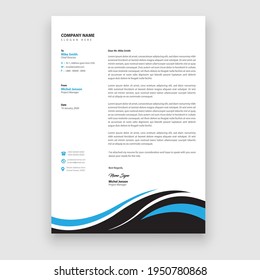 Corporate layout business letterhead template design