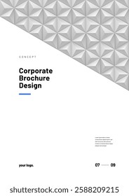 Corporate layout template for events, companies or business. Design with abstract architectural pattern for flyer, poster, cover, brochure or banner.