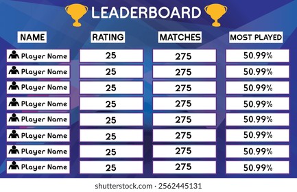 corporate Leaderboard with abstract background
