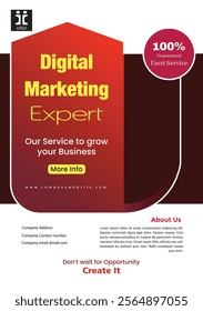 Corporate Leaflets Cover Design Template in A4 Can Editable as per the Customer Requirements Adapt to Brochure Annual Report Magazine Cover Poster Design Business Presentation Portfolio Cover Book Cov