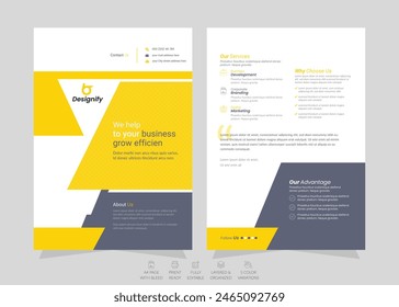 Corporate leaflets Flyer catalog magazine proposal annual report layout template