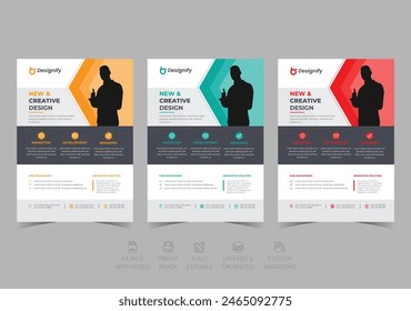 Corporate leaflets Flyer catalog magazine proposal annual report layout template