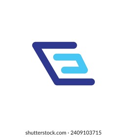 Corporate letter E logo design vector.