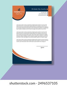 Un diseño de cabezal de carta corporativo.