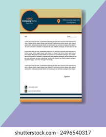 Un diseño de cabezal de carta corporativo.