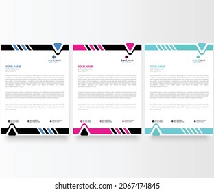 Diseño de plantilla de membrete corporativo.