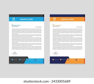 Corporate letterhead or Business modern letterhead design vector template
