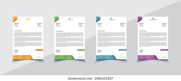 Corporate letterhead design for all kinds of uses. Business letterhead template design.