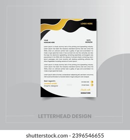 Corporate Lethead Design . kreative Vektorkunst . Geschäftsvorlage.
 