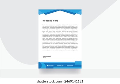corporate letterhead design stationery paper template 