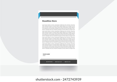 corporate letterhead design stationery paper template