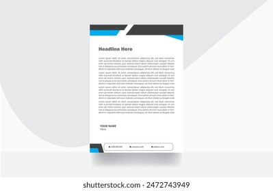 corporate letterhead design stationery paper template