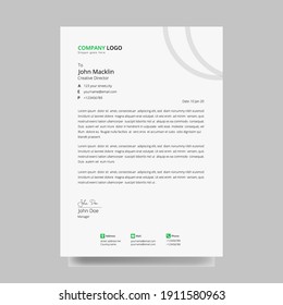 Corporate Letterhead Design Template. Vector