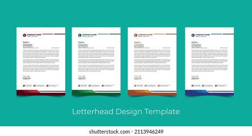 Vector de plantilla de diseño de membrete corporativo