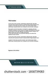 Letterhead corporativa, diseño minimalista, vector	
