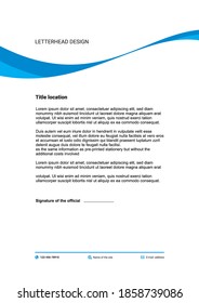 Letterhead corporativa, diseño minimalista, vector	

