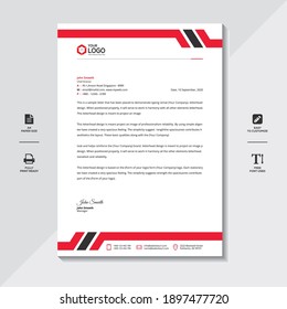 Vector de diseño abstracto de plantilla de membrete corporativa.