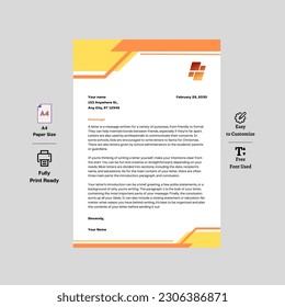 Corporate Letterhead Template Abstract Design , Editable Corporate Letterhead Template Abstract Design .