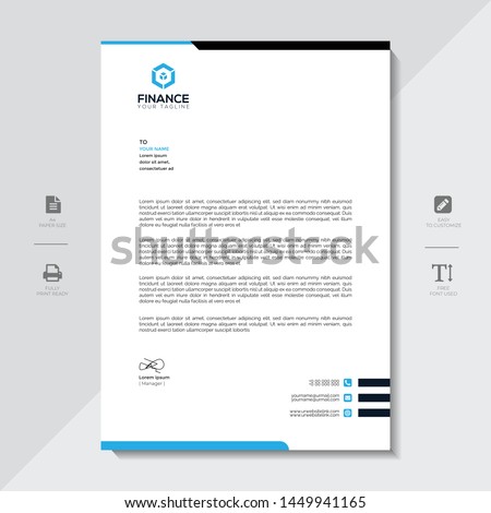 Corporate Letterhead Template Abstract Design