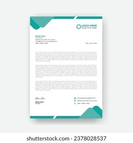Corporate letterhead template design in A4, creative modern letterhead design template, letterhead, letter head.