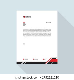 Corporate letterhead template design in minimalist style graphics vector