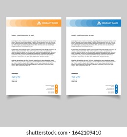 Corporate letterhead template design. Vector illustration EPS 10
