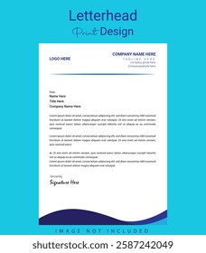  Corporate Letterhead template. Minimalist, Professional, customizable, Editable, printable and Modern Design For  Office use Branding, high Quality Corporate Template.