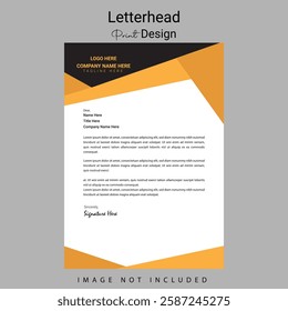 Corporate Letterhead template. Minimalist, Professional, customizable, Editable, printable and Modern Design For  Office use .Branding, high Quality Corporate Template