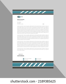 Corporate letterhead template or new letterhead design