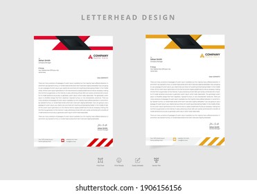 Corporate letterhead template Vector design