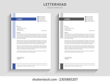 corporate letterhead vector design template 
