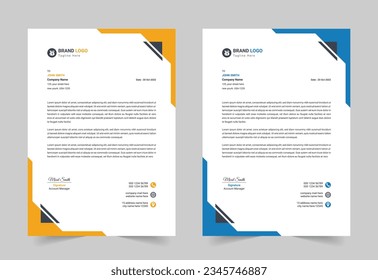 Corporate Letterhead Vector Design Template